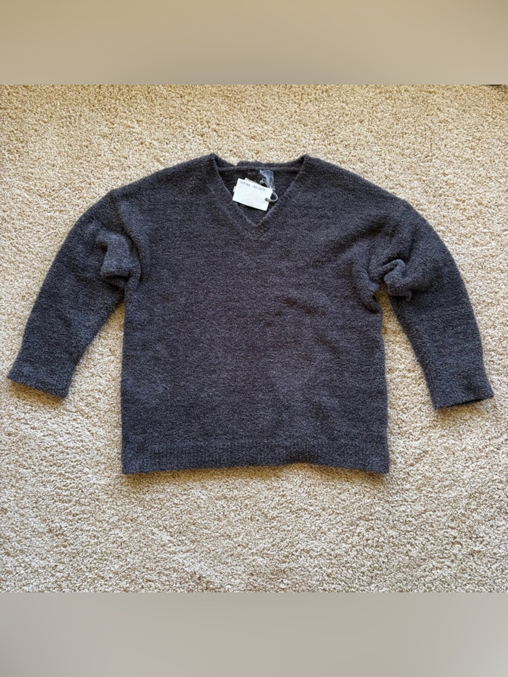 Barefoot Dreams CozyChic V-Neck‎ Pullover XL Gray NWT Soft Lounge Sweater